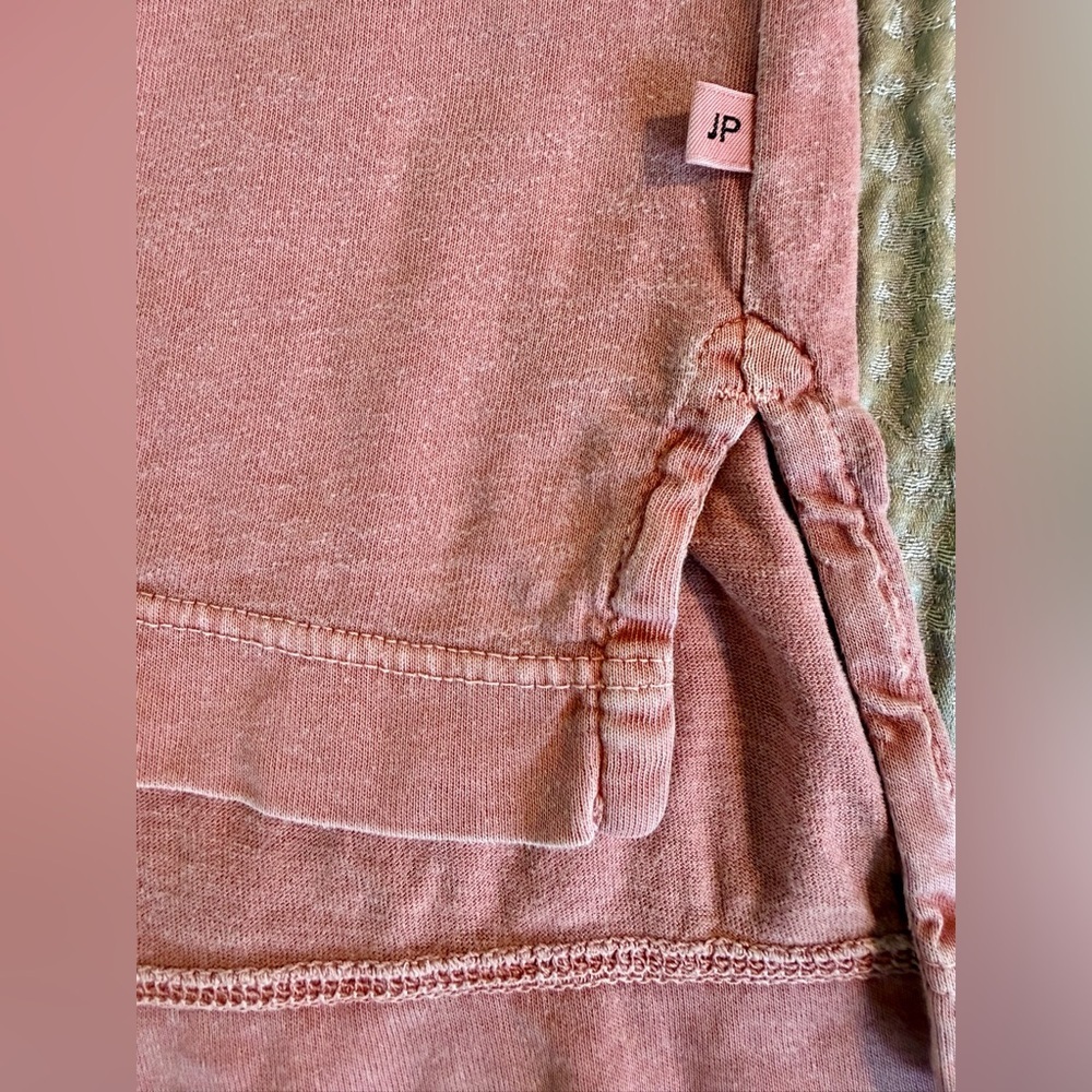 James Perse Standard Polo Shirt Made USA Garment Dyed Rose Large - Picture 7 of 11